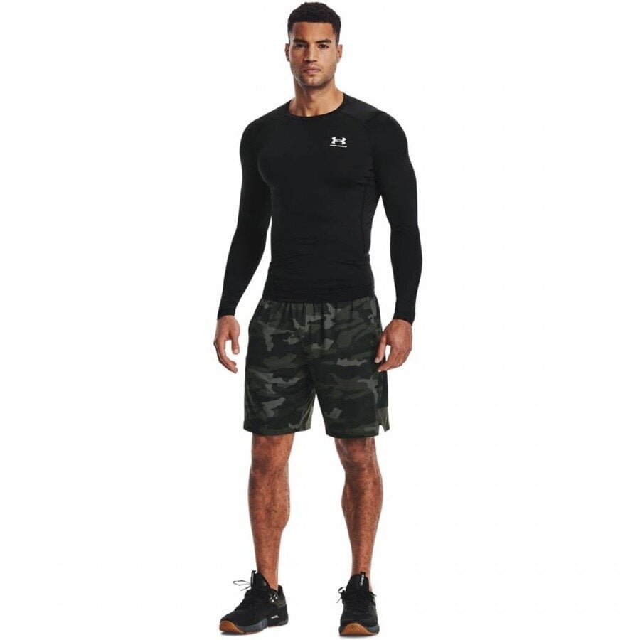 Kompresiniai marškinėliai vyrams Under Armour HG Armour Comp LS - Carbon Heather, pilki kaina ir informacija | Sportinė apranga vyrams | pigu.lt