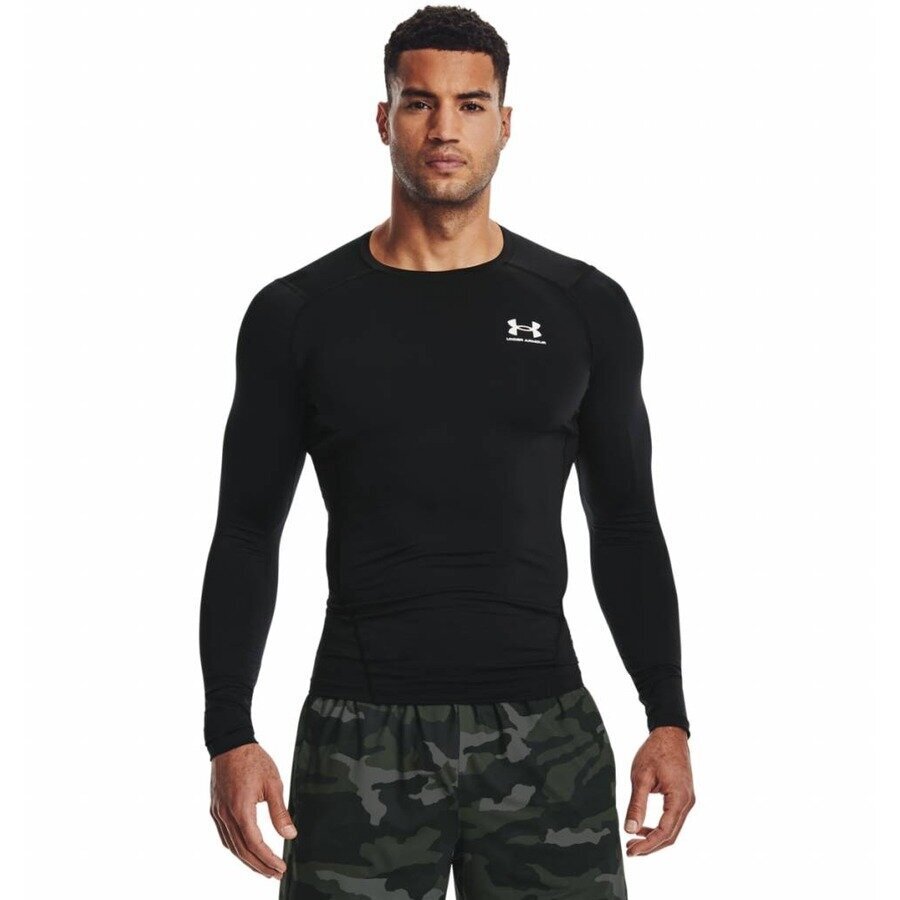 Kompresiniai marškinėliai vyrams Under Armour HG Armour Comp LS - Carbon  Heather, pilki цена | pigu.lt