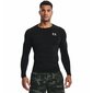 Vyriški kompresiniai marškinėliai Under Armour HG Armour Comp LS - Carbon Heather, pilki цена и информация | Sportinė apranga vyrams | pigu.lt