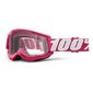 Motokroso akiniai 100% Strata 2 - Red Plexi kaina ir informacija | Moto reikmenys | pigu.lt