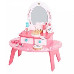 Деревянный туалетный столик с зеркалом и аксессуарами Tooky Toy цена и информация | Игрушки для девочек | pigu.lt