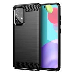 Hurtel Carbon Case skirtas Samsung Galaxy A52s 5G / A52 5G / A52 4G, juodas kaina ir informacija | Telefono dėklai | pigu.lt