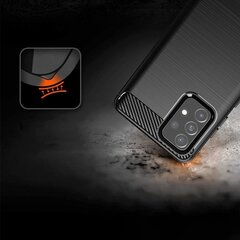 Hurtel Carbon Case skirtas Samsung Galaxy A52s 5G / A52 5G / A52 4G, juodas kaina ir informacija | Telefono dėklai | pigu.lt