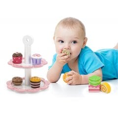 Medinis žaislinis serviravimo indas su pyragėliais Viga, 9 vnt. kaina ir informacija | Žaislai mergaitėms | pigu.lt