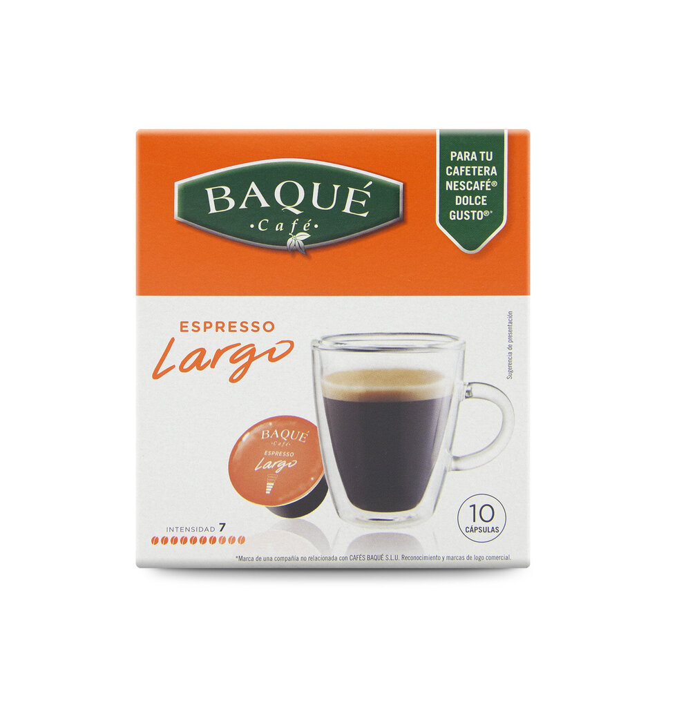 Cafe Baque Long shot espresso Dolce gusto®* aparatų kavos kapsulės, 10 vnt. цена и информация | Kava, kakava | pigu.lt