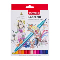 Набор двухсторонних маркеров Expression Bruynzeel, 24 цвета цена и информация | Принадлежности для рисования, лепки | pigu.lt