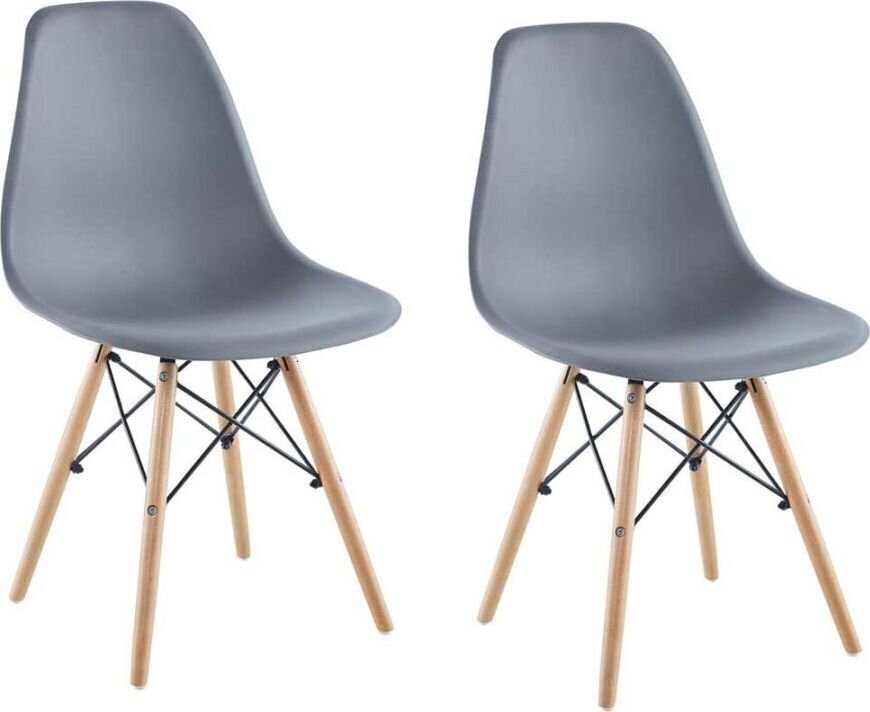 2-jų valgomojo kėdžių komplektas Saska Garden Matera, pilkas цена и информация | Virtuvės ir valgomojo kėdės | pigu.lt