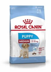 Royal Canin vidutinio dydžio veislių šuniukams Medium Puppy, 4 kg kaina ir informacija | Sausas maistas šunims | pigu.lt