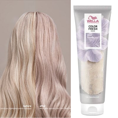 Kaukė suteikianti atspalvį plaukams Wella Color Fresh Mask Pearl Blonde, 150 ml цена и информация | Plaukų dažai | pigu.lt