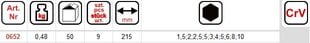9 шестигранных ключей. 1,5-10мм Dedra 0652 цена и информация | Механические инструменты | pigu.lt