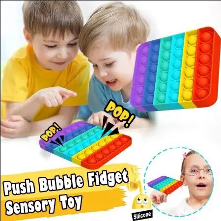 Sensorinis silikoninis kilimėlis Push Bubble Pop, 2 vnt kaina ir informacija | Stalo žaidimai, galvosūkiai | pigu.lt