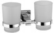 Mexen Vane dviguba stiklinė su laikikliu, chrome kaina ir informacija | Vonios kambario aksesuarai | pigu.lt