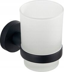Mexen Tiber stiklinė su laikikliu, black цена и информация | Набор акскссуаров для ванной | pigu.lt