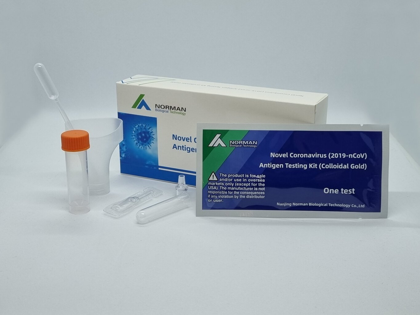 COVID-19 antigeno greitojo nustatymo seilių testas NORMAN, 3 vnt kaina ir informacija | COVID-19 greitieji testai | pigu.lt