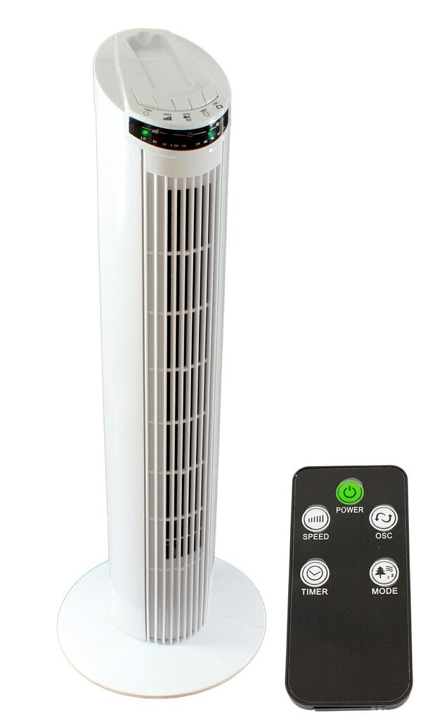 Pastatomas ventiliatorius AG389B 74cm baltas + valdymo pultas kaina ir informacija | Ventiliatoriai | pigu.lt