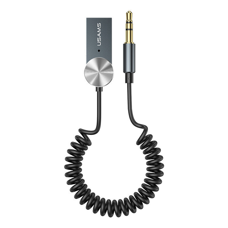 USAMS SJ464 AUX(3.5) - Bluetooth 5.0 audio adapteris, juodas kaina ir informacija | Laisvų rankų įranga | pigu.lt