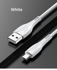 USB/Micro Usb laidas USAMS, baltas, 100cm (iki 4A) цена и информация | Кабели для телефонов | pigu.lt
