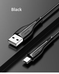 USB/Micro Usb laidas USAMS, juodas, 100cm (iki 4A) цена и информация | Кабели для телефонов | pigu.lt