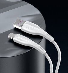 USAMS Kabel U38 USB-C 5A Fast Charge for OPPO|HUAWEI 1m biały|white SJ376USB02 (US-SJ376) цена и информация | Кабели для телефонов | pigu.lt