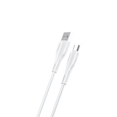 USB/Type C laidas USAMS, baltas, 100cm (iki 4A) kaina ir informacija | Laidai telefonams | pigu.lt