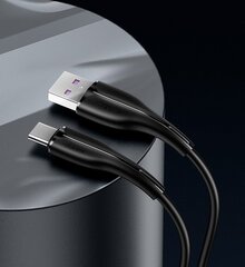 USAMS Kabel U38 USB-C 5A Fast Charge for OPPO|HUAWEI 1m czarny|black SJ376USB01 (US-SJ376) цена и информация | Кабели для телефонов | pigu.lt