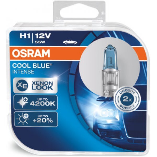 Automobilinės lemputės Osram Cool Blue Intense H1, 2 vnt. цена и информация | Automobilių lemputės | pigu.lt