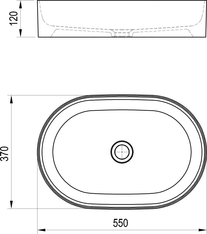 Praustuvas Ravak Ceramic Slim O, XJX01155001 kaina ir informacija | Praustuvai | pigu.lt