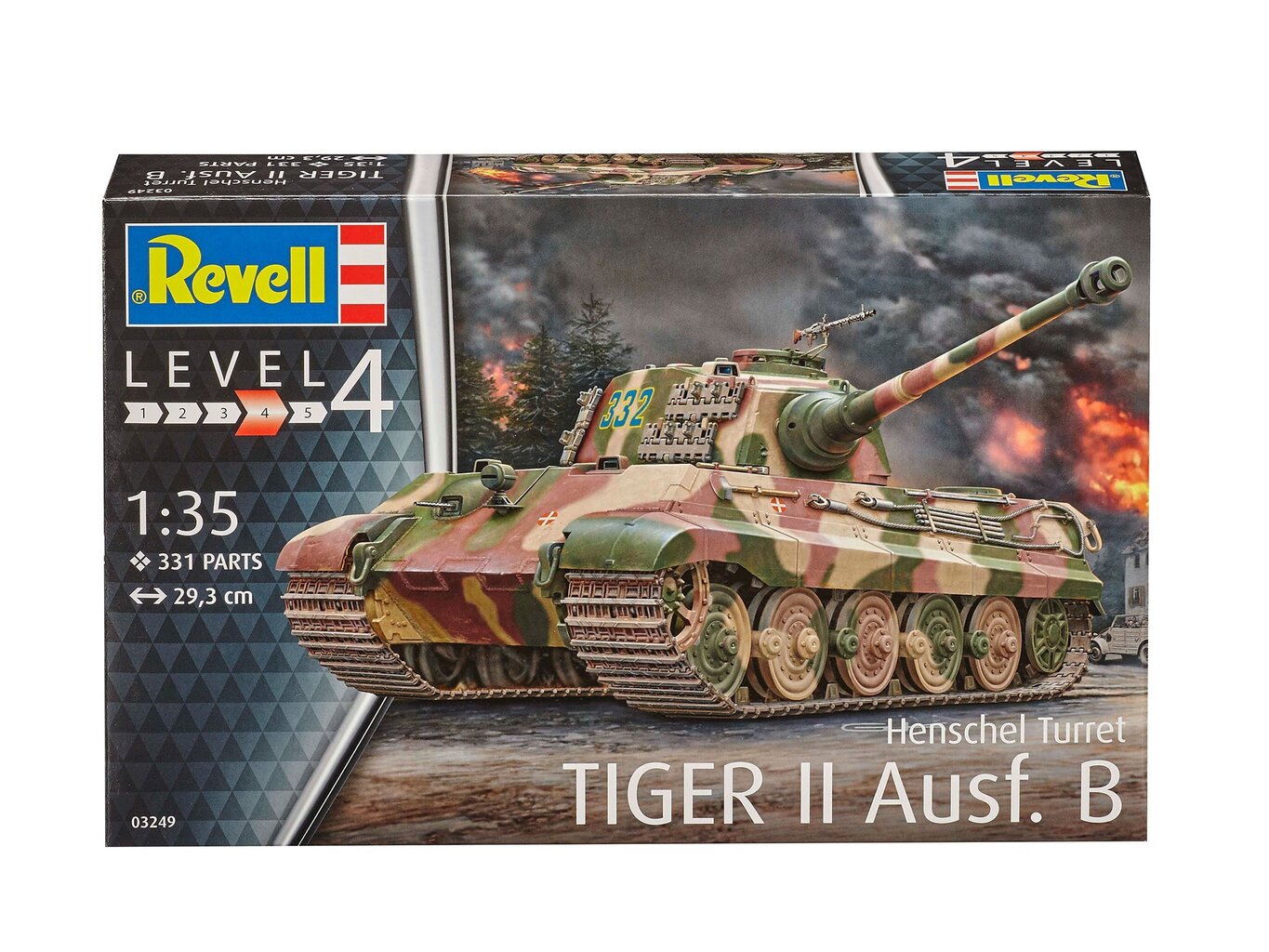 Klijuojamas modelis Revell Henschel Turret Tiger II Ausf.B, 03249 kaina ir informacija | Konstruktoriai ir kaladėlės | pigu.lt