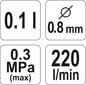 Pulverizatorius HVLP 0.1L, 0.8 mm Yato (YT-2357) kaina ir informacija | Dažų purkštuvai | pigu.lt