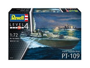 Сборная пластиковая модель Revell - Patrol Torpedo Boat PT-109, 1/72, 05147 цена и информация | Конструкторы и кубики | pigu.lt