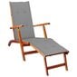 Lauko terasos kėdė su pakoja ir pagalvėle, ruda kaina ir informacija | Gultai | pigu.lt