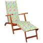 Lauko terasos kėdė su pakoja ir pagalvėle, ruda цена и информация | Gultai | pigu.lt