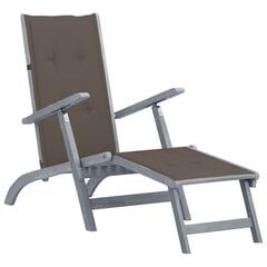 Lauko terasos kėdė su pakoja ir pagalvėle kaina ir informacija | Lauko kėdės, foteliai, pufai | pigu.lt
