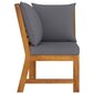 Modulinė kampinė sofa su tamsiai pilkomis pagalvėmis kaina ir informacija | Lauko kėdės, foteliai, pufai | pigu.lt