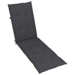 Terasos kėdės pagalvėlė, (75+105)x50x4 cm, pilka kaina ir informacija | Pagalvės, užvalkalai, apsaugos | pigu.lt