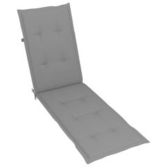 Terasos kėdės pagalvėlė, (75+105)x50x4 cm, pilkos spalvos цена и информация | Подушки, наволочки, чехлы | pigu.lt