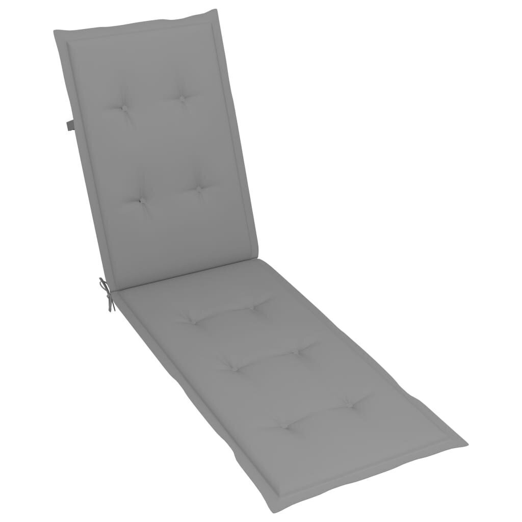 Terasos kėdės pagalvėlė, (75+105)x50x4 cm, pilkos spalvos kaina ir informacija | Pagalvės, užvalkalai, apsaugos | pigu.lt