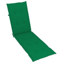 Terasos kėdės pagalvėlė, (75+105)x50x4 cm, žalia цена и информация | Подушки, наволочки, чехлы | pigu.lt
