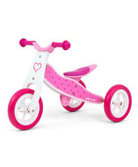 Трехколесный балансный велосипед Milly Mally Look 2в1, розовый цена и информация | Балансировочные велосипеды | pigu.lt