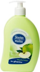 Skystas muilas su glicerinu, obuolių aromato, 500 ml цена и информация | Мыло | pigu.lt