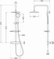 Dušo sistema su termostatu Mexen KT40, Gold kaina ir informacija | Dušo komplektai ir panelės | pigu.lt