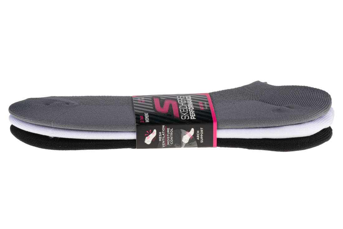 Kojinės moterims Skechers Super Stretch S101720-WBK, 3 poros kaina ir informacija | Moteriškos kojinės | pigu.lt