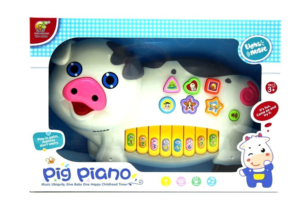 Muzikinis pianinas Paršelis 36 mėn.+ цена и информация | Žaislai kūdikiams | pigu.lt