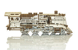 Деревянный 3D конструктор - Wooden city Поезд, 717 шт. цена и информация | Конструкторы и кубики | pigu.lt