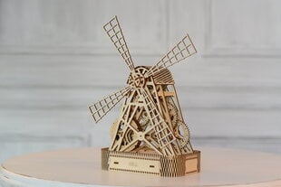 Medinė 3D dėlionė Malūnas Wooden city, 222 vnt. kaina ir informacija | Dėlionės (puzzle) | pigu.lt