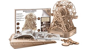 Деревянный 3D конструктор Wooden city Обзорный круг, 470 шт. цена и информация | Конструкторы и кубики | pigu.lt