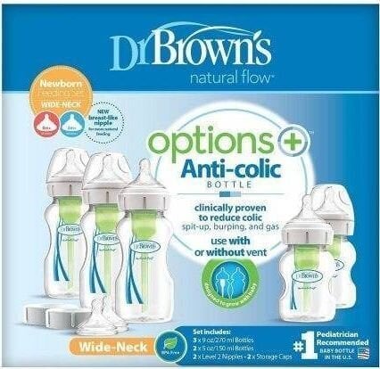 Buteliukų rinkinys Dr. Brown's Options+, WB09600, 2x150ml/3x270ml kaina ir informacija | Buteliukai kūdikiams ir jų priedai | pigu.lt