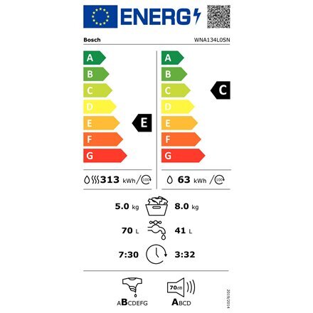 Bosch WNA134L0SN kaina ir informacija | Skalbimo mašinos | pigu.lt