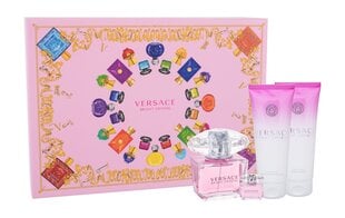 Набор Versace Bright Crystal: EDT для женщин 90 мл + 5 мл + гель для душа 100 мл + лосьон для тела 100 мл цена и информация | Женские духи | pigu.lt