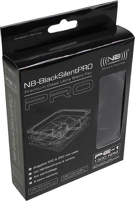 Noiseblocker BlackSilent Pro PE-1 ITR-PE-1 kaina ir informacija | Kompiuterių ventiliatoriai | pigu.lt